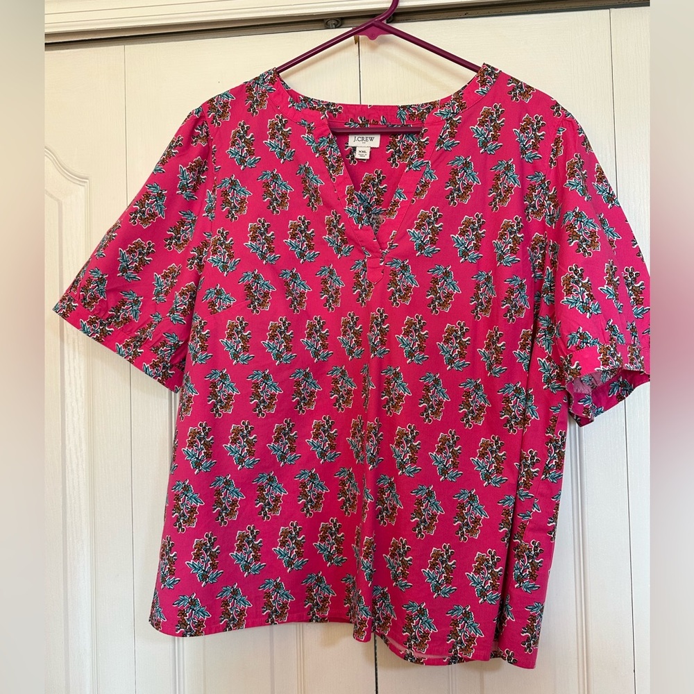 J. Crew Pink Floral Women's Blouse